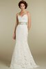 Robe de mariée mode sexy decoration en fleur avec ruban ceinture en étoffe - 4