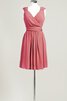 Robe demoiselle d'honneur bref v encolure avec sans manches ligne a - 6