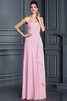 Robe demoiselle d'honneur manche nulle a-ligne en chiffon avec zip de princesse - 22