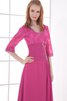Enges V-Ausschnitt langes Elegantes Abendkleid - 4