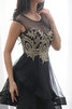 Ärmelloses Natürliche Taile Tüll Schlussverkauf Cocktailkleid mit Reißverschluss - 4
