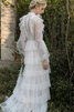 Klassisches Umwerfend a linie Mehrschichtiges Brautkleid mit Perlen - 5