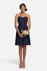 Moderno Vestido de Dama de Honor de Corte-A de Corto de Escote Corazón de Encaje Adorno - 11