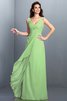 Robe demoiselle d'honneur longue plissage ligne a avec chiffon grandes bretelles - 26
