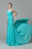 Reißverschluss Prinzessin Empire Taille Chiffon Abendkleid mit Spaghettiträger - 3