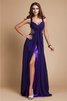 Chiffon Ärmelloses Herz-Ausschnitt Sittsames Ballkleid mit Perlen - 1