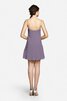 Robe demoiselle d'honneur courte en chiffon bretelles spaghetti ruché - 9
