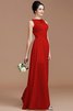 Robe demoiselle d'honneur naturel en chiffon avec zip de princesse au niveau de cou - 29