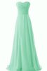 Robe demoiselle d'honneur plissé chic avec zip manche nulle en chiffon - 1