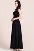 Robe demoiselle d'honneur plissé luxueux fermeutre eclair v encolure - 3