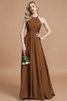Robe demoiselle d'honneur avec zip jusqu'au sol ruché dénudé de princesse - 9