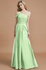 A-Linie Ein Schulterfreies Prinzessin Bodenlanges Brautjungfernkleid aus Chiffon - 33