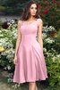 Quadrat Ausschnitt Prinzessin Normale Taille Mini Knielanges Brautjungfernkleid - 22