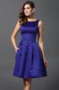 Prinzessin Satin A-Linie Knielanges Brautjungfernkleid mit Natürlicher Taille - 25