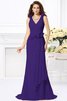 Robe demoiselle d'honneur naturel longue avec fleurs manche nulle de col en v - 23