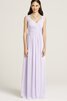 Robe demoiselle d'honneur delicat avec chiffon de col en v avec manche épeules enveloppants - 14