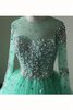 Spitze Tüll Organza Quinceanera Kleid mit Rüschen mit Bordüre - 3