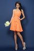 Vestido de Dama de Honor de Corte-A de Flores de Escote sin tirantes de Sin mangas - 1