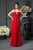 Perlenbesetztes Spaghetti Träger Empire Taille Reißverschluss Bodenlanges Brautmutterkleid - 3