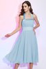 Robe demoiselle d'honneur plissé simple de princesse au drapée avec chiffon - 18