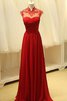 Vestido de Fiesta en Gasa y Encaje de Imperio Cintura de Espalda con ojo de cerradura - 1