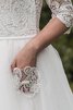 Robe de mariée informel longueur mollet appliques v col profonde a-ligne - 2