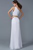 Robe de soirée longue avec sans manches avec zip d'épaule asymétrique gaine - 2