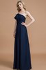 Vestido de Dama de Honor de Natural de Un sólo hombro de Hasta el suelo - 5