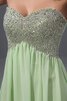 Robe de soirée brillant avec chiffon de tour de ceinture en haute a-ligne de col en cœur - 4