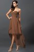 Abito da Damigella in Chiffon Asimmetrici Principessa con Festone Alta Vita - 4