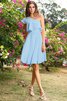 One Schulter Natürliche Taile Chiffon A-Linie Kurzes Brautjungfernkleid - 18