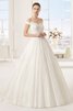 Robe de mariée officiel majestueux naturel ligne a en dentelle - 1