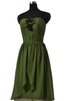 Robe demoiselle d'honneur naturel avec gradins fermeutre eclair a-ligne avec chiffon - 2
