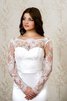 Abito da Sposa Formale E Informale a riva Semplice Coda a strascico watteau Lungo Romantico - 2