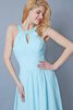 Robe demoiselle d'honneur avec sans manches de lotus avec chiffon ruché trou de serrure - 2
