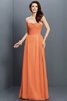 Prinzessin Ärmelloses Anständiges Bodenlanges Brautjungfernkleid aus Chiffon - 20