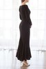 Einzigartig Natürliche Taile Romantisches Knöchellanges Ballkleid mit Langen Ärmeln - 3