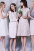 Abito da Sposa Elegante in Pizzo con Piega moda Semplice Tubino - 6