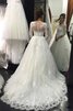 Moderno Vestido de Novia en Encaje de Manga de longitud 3/4 - 2