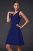 A-Line Drapiertes Plissiertes Ärmelloses Mini Brautjungfernkleid - 25