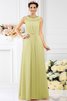 Abito da Damigella Alta Vita con Perline in Chiffon A Terra A-Line - 6