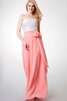 Elegante Vestido de Dama de Honor de Corte-A de Escote sin tirantes de Fajas - 3