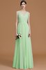 Abito da Damigella A Terra Naturale Principessa in Chiffon A-Line - 32