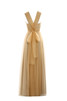 Moderno Vestido de Dama de Honor de Corte princesa de Sala de Blusa plisada de Largo - 6
