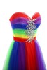 Dom Garten Duchesse-Linie A-Linie formelles Abendkleid aus Tüll - 5