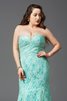 Robe de bal en satin collant manche nulle avec décoration dentelle de bustier - 4
