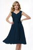 Normale Taille A-Linie Prinzessin Drapiertes Brautjungfernkleid aus Chiffon - 8
