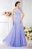 Chiffon Prinzessin Bodenlanges Brautjungfernkleid mit Plissierungen ohne Ärmeln - 17