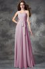 Normale Taille A-Line Chiffon Bodenlanges Anständiges Brautjungfernkleid - 21