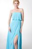 Robe demoiselle d'honneur simple distinguee plissage avec chiffon manche nulle - 3